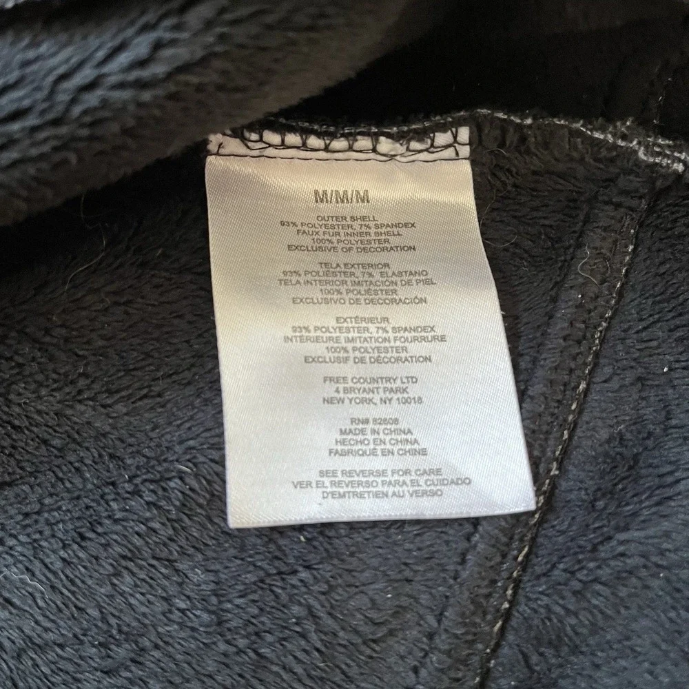 Free Country Jacket Women's Medium Black/Gray Full Zip Hood - Picture 10 of 10